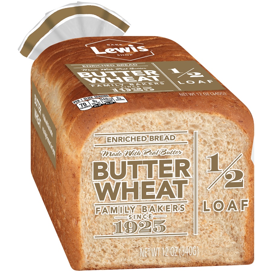 slide 2 of 6, Lewis Bakeries  Butter Wheat Enriched Bread, 12 oz