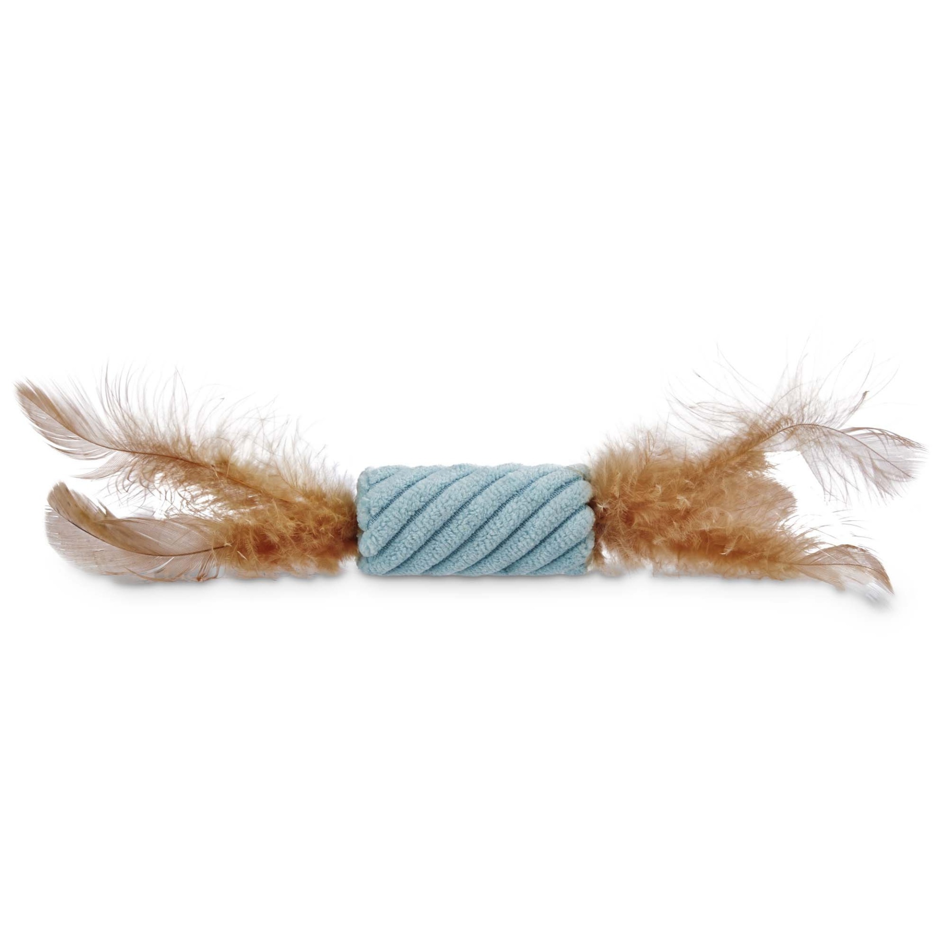 slide 1 of 1, Leaps & Bounds Tube with Feathers Cat Toy, 1 ct