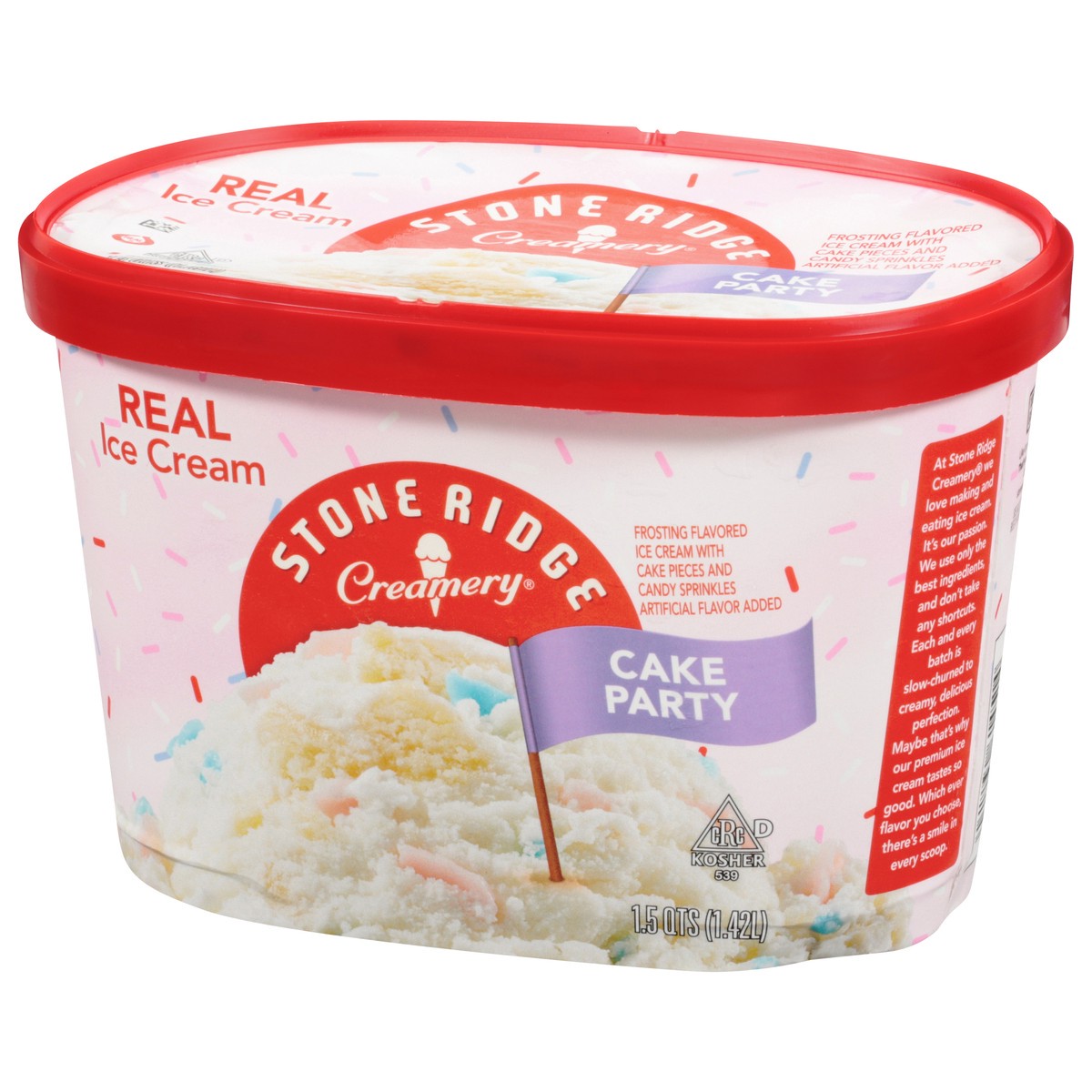 slide 12 of 12, Stone Ridge Creamery Real Cake Party Ice Cream 1.5 qt, 1.5 qt