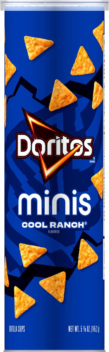 slide 1 of 1, Doritos Tortilla Chips, Cool Ranch Flavored, Minis, 5.125 oz