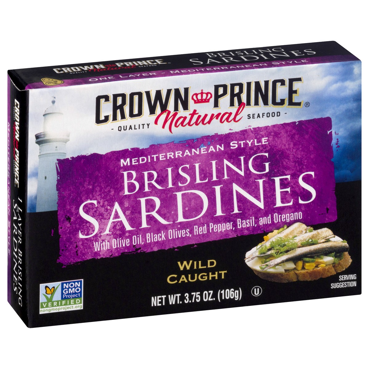 slide 2 of 10, Crown Prince Natural Sardines, Brisling, Mediterranean Style, 3.75 oz