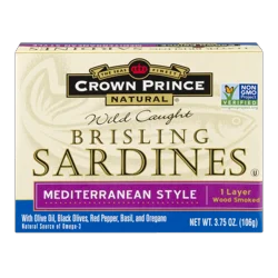 Crown Prince Natural Sardines, Brisling, Mediterranean Style