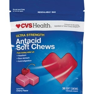 slide 1 of 1, CVS Health Extra Strength Cherry Antacid Soft Chews, 45 ct
