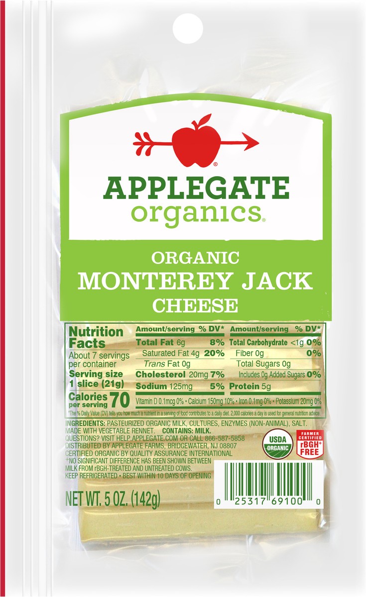 slide 4 of 5, Applegate Cheese, 5 oz