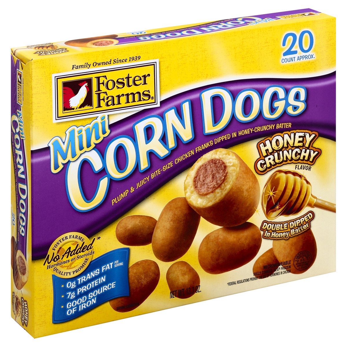 slide 7 of 14, Foster Farms Honey Crunch Mini Corn Dogs, 13.3 oz