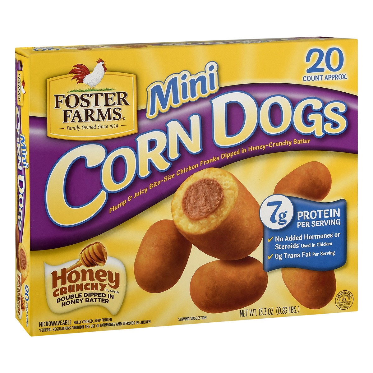 slide 10 of 14, Foster Farms Honey Crunch Mini Corn Dogs, 13.3 oz