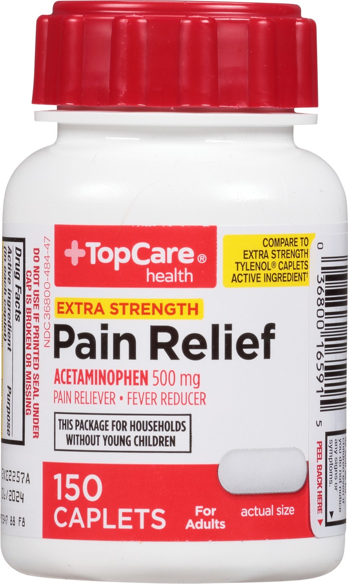 slide 7 of 10, TopCare Health 500 mg Extra Strength Pain Relief 150 Caplets, 150 ct