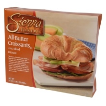 slide 1 of 1, Sienna Bakery Sliced Butter Croissant, 48 ct