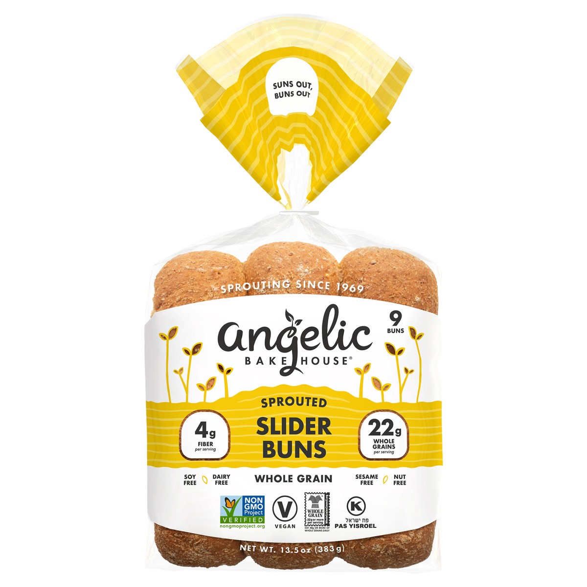 slide 5 of 10, Angelic Bakehouse 7 Sprouted Whole Grains Slider Buns 9 ct Bag, 9 ct