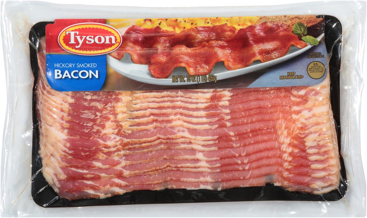 slide 6 of 15, Tyson Hickory Smoked Bacon, 16 oz., 453.59 g