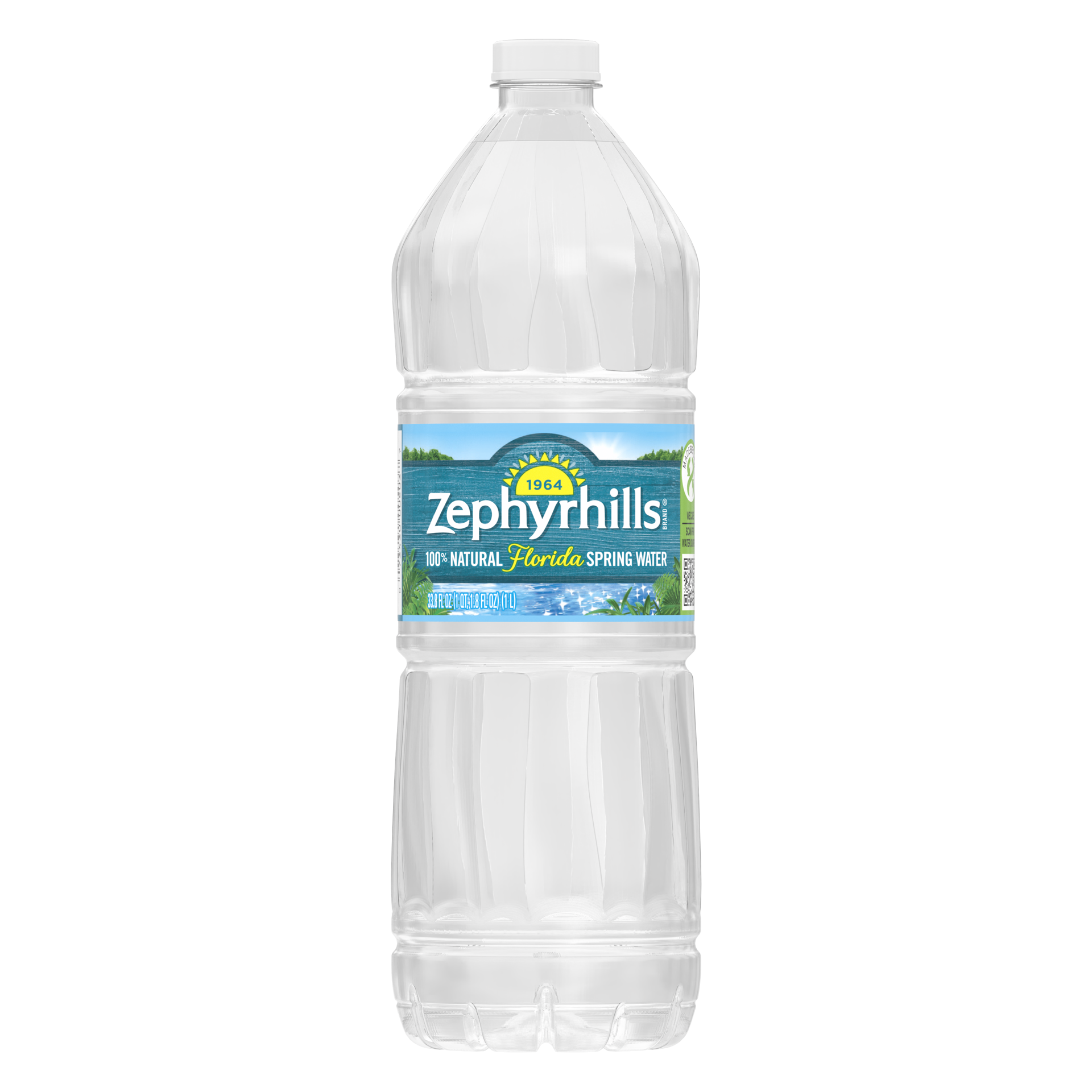 slide 1 of 4, ZEPHYRHILLS Brand 100% Natural Spring Water, 33.8-ounce plastic bottle, 33.8 oz