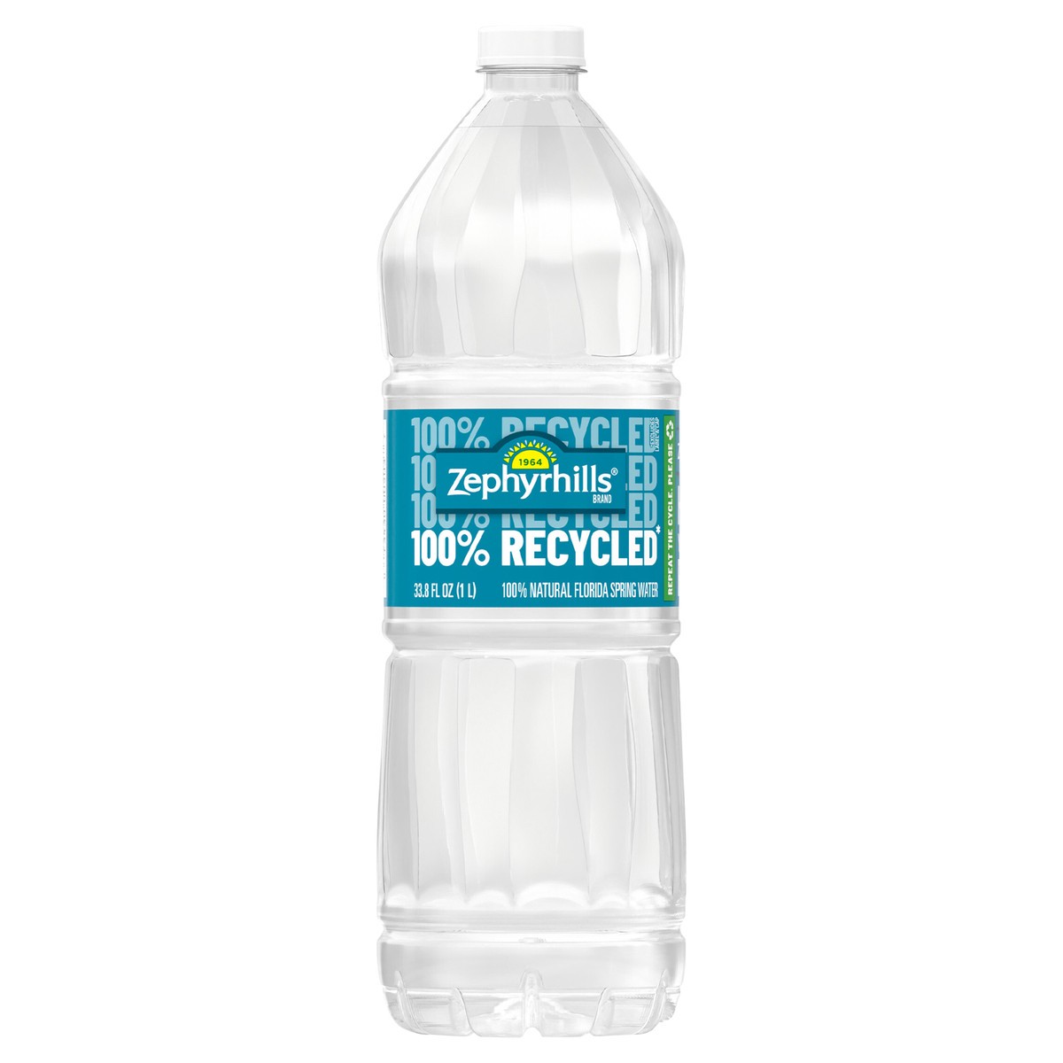 slide 1 of 4, ZEPHYRHILLS Brand 100% Natural Spring Water, 33.8-ounce plastic bottle, 33.8 oz