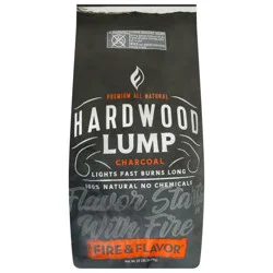 Fire & Flavor Premium All Natural Hardwood Lump Charcoal 20 lb