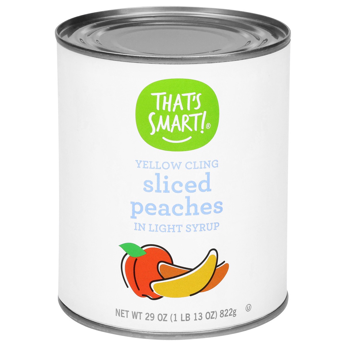 slide 4 of 4, That's Smart! Yellow Cling Sliced Peaches In Light Syrup, 29 oz