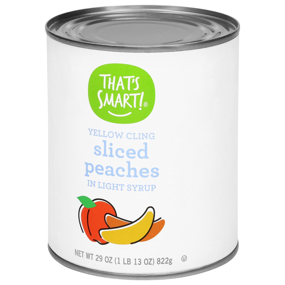 slide 3 of 4, That's Smart! Yellow Cling Sliced Peaches In Light Syrup, 29 oz