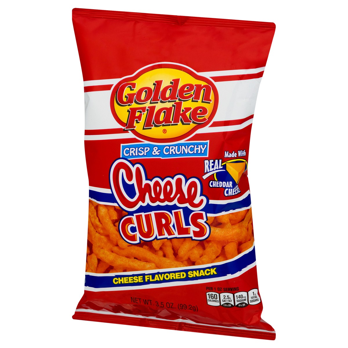 slide 8 of 11, Golden Flake Crisp & Crunchy Cheese Curls, 3.5 oz