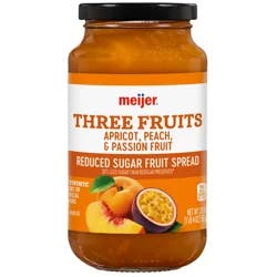 Meijer Apricot, Peach & Mango Three Fruits Light Preserves, 20 Oz