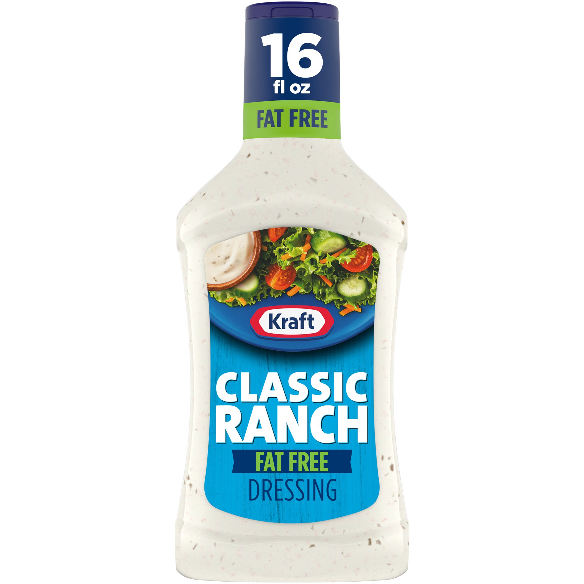 slide 1 of 5, Kraft Classic Ranch Fat Free Salad Dressing, 16 fl oz Bottle, 16 fl oz