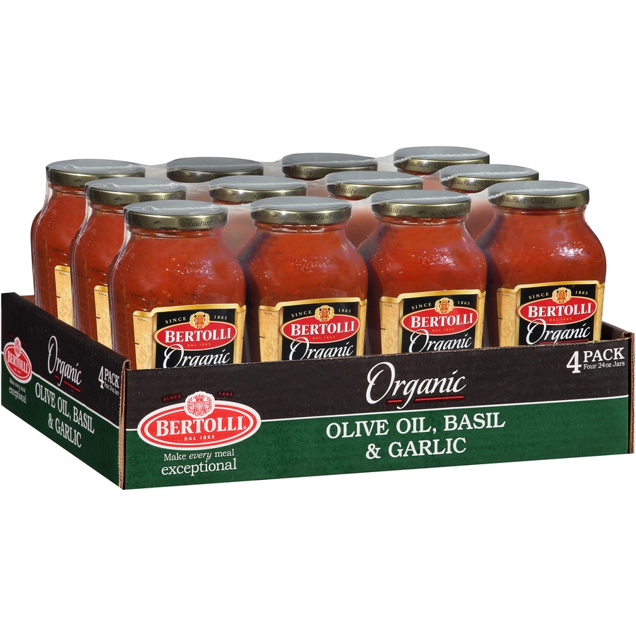 slide 3 of 9, Bertolli Organic Pasta Sauce, 4 ct; 24 oz