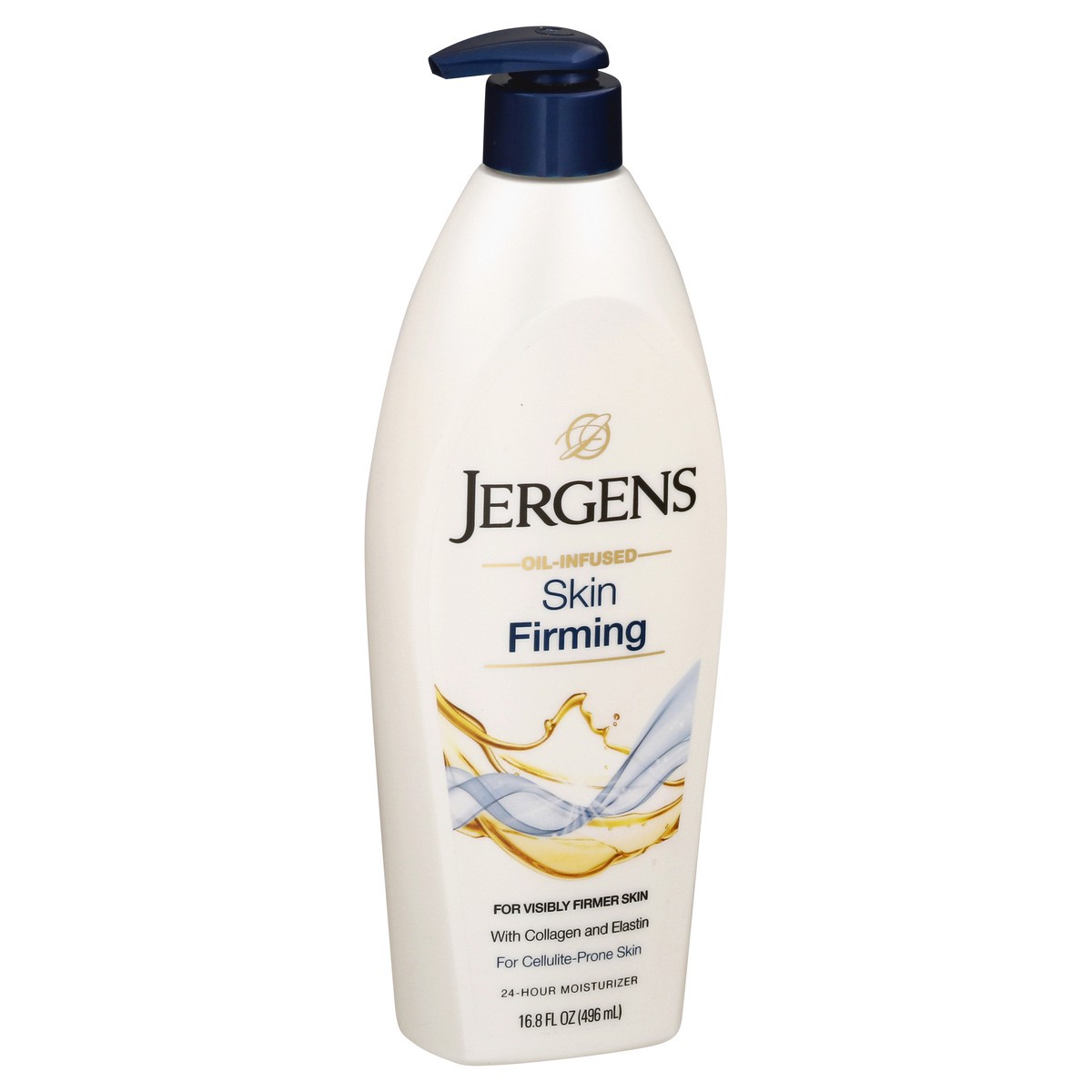 slide 8 of 9, Jergens Skin Firming Body Lotion for Dry to Extra Dry Skin, Skin Tightening Cream with Collagen and Elastin, Instantly Moisturizes Dry Skin, Dermatologist Tested, Hydralucence Blend Formula, 16.8 oz, 16.80 fl oz