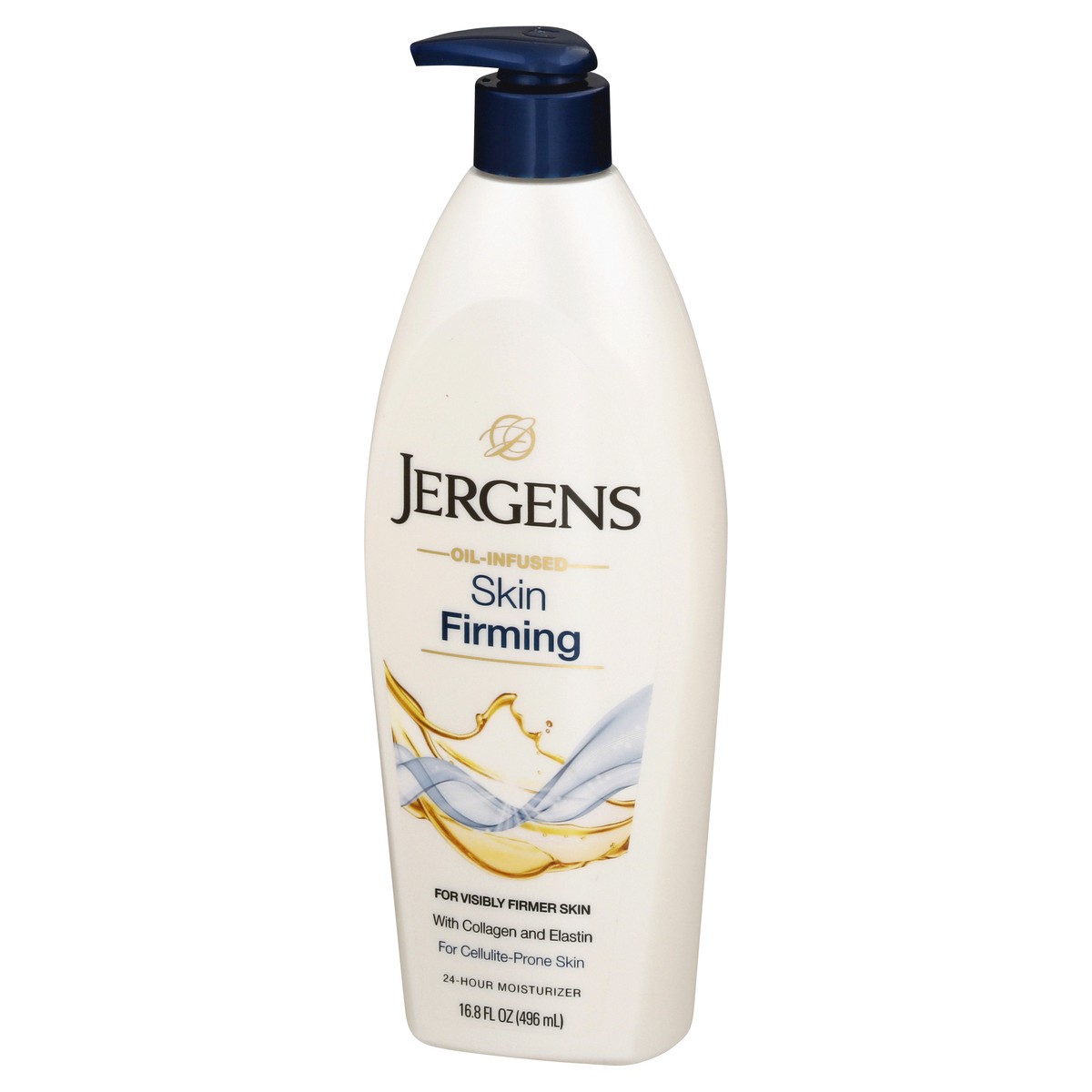 slide 5 of 9, Jergens Skin Firming Body Lotion for Dry to Extra Dry Skin, Skin Tightening Cream with Collagen and Elastin, Instantly Moisturizes Dry Skin, Dermatologist Tested, Hydralucence Blend Formula, 16.8 oz, 16.80 fl oz