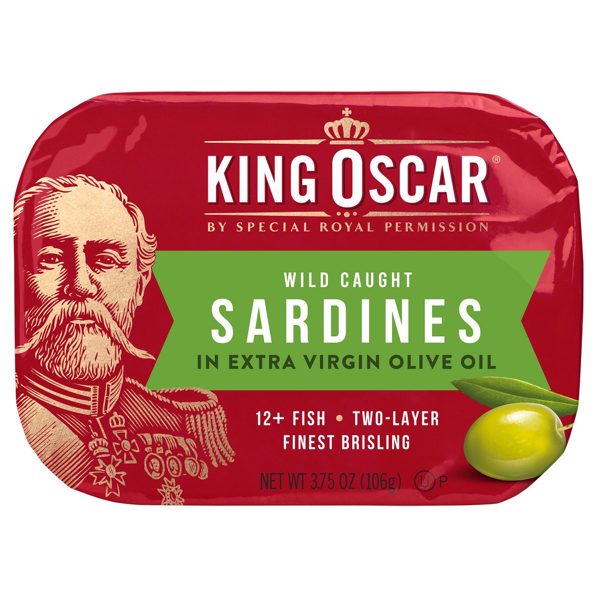 slide 1 of 3, King Oscar Wild Caught Sardines in Extra Virgin Olive Oil 3.75 oz, 3.75 oz