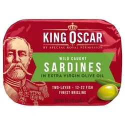 King Oscar Wild Caught Sardines in Extra Virgin Olive Oil 3.75 oz