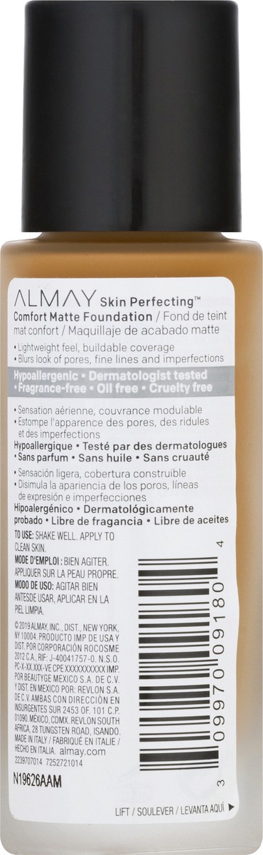 slide 5 of 12, Almay Skin Perfecting Comfort Matte Foundation, Warm Caramel, 1 oz