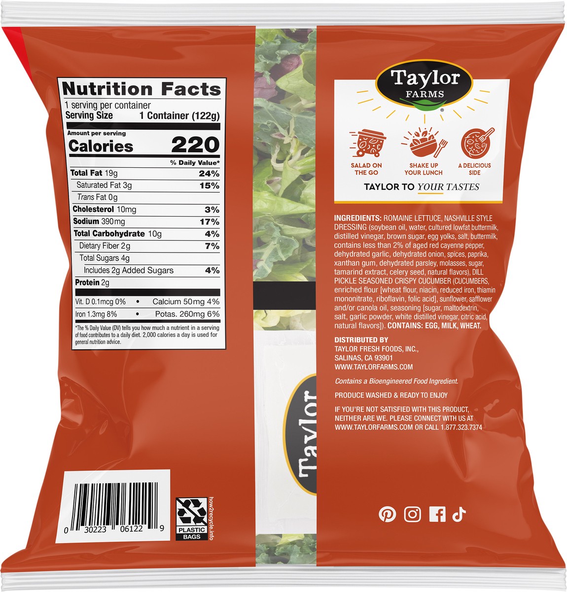 slide 2 of 3, Taylor Farms Nashville Hot Mini Chopped Kit, 4.3 oz