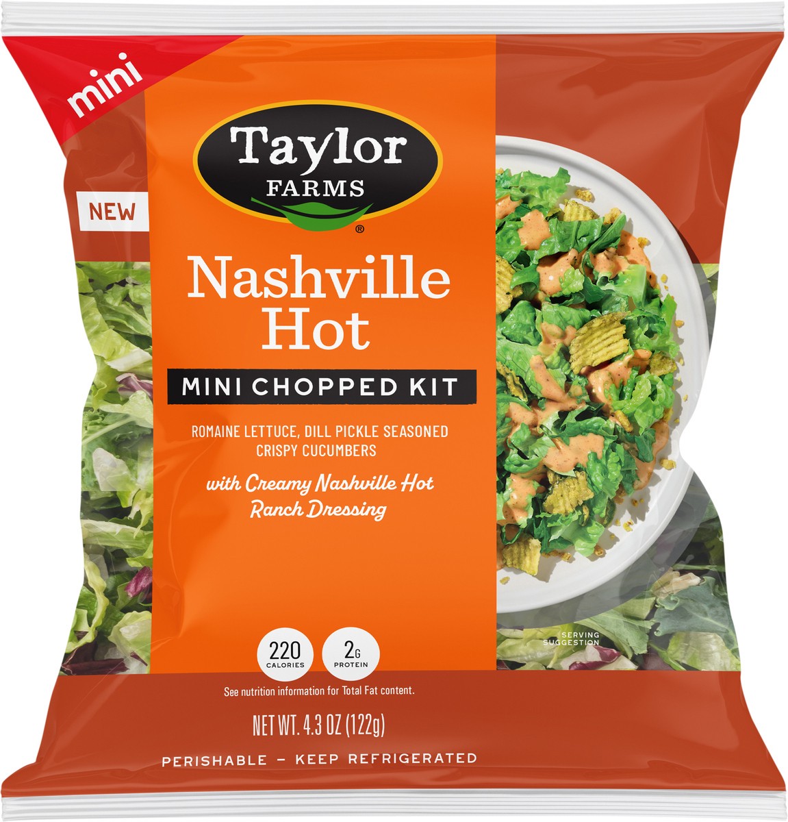 slide 3 of 3, Taylor Farms Nashville Hot Mini Chopped Kit, 4.3 oz