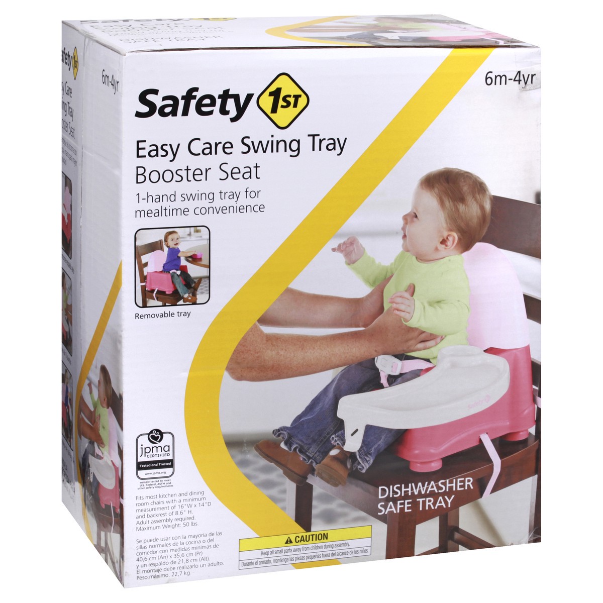 slide 2 of 10, Safety 1st Coral Crush Easy Care Swing Tray Booster Seat 1 ea, 1 ea