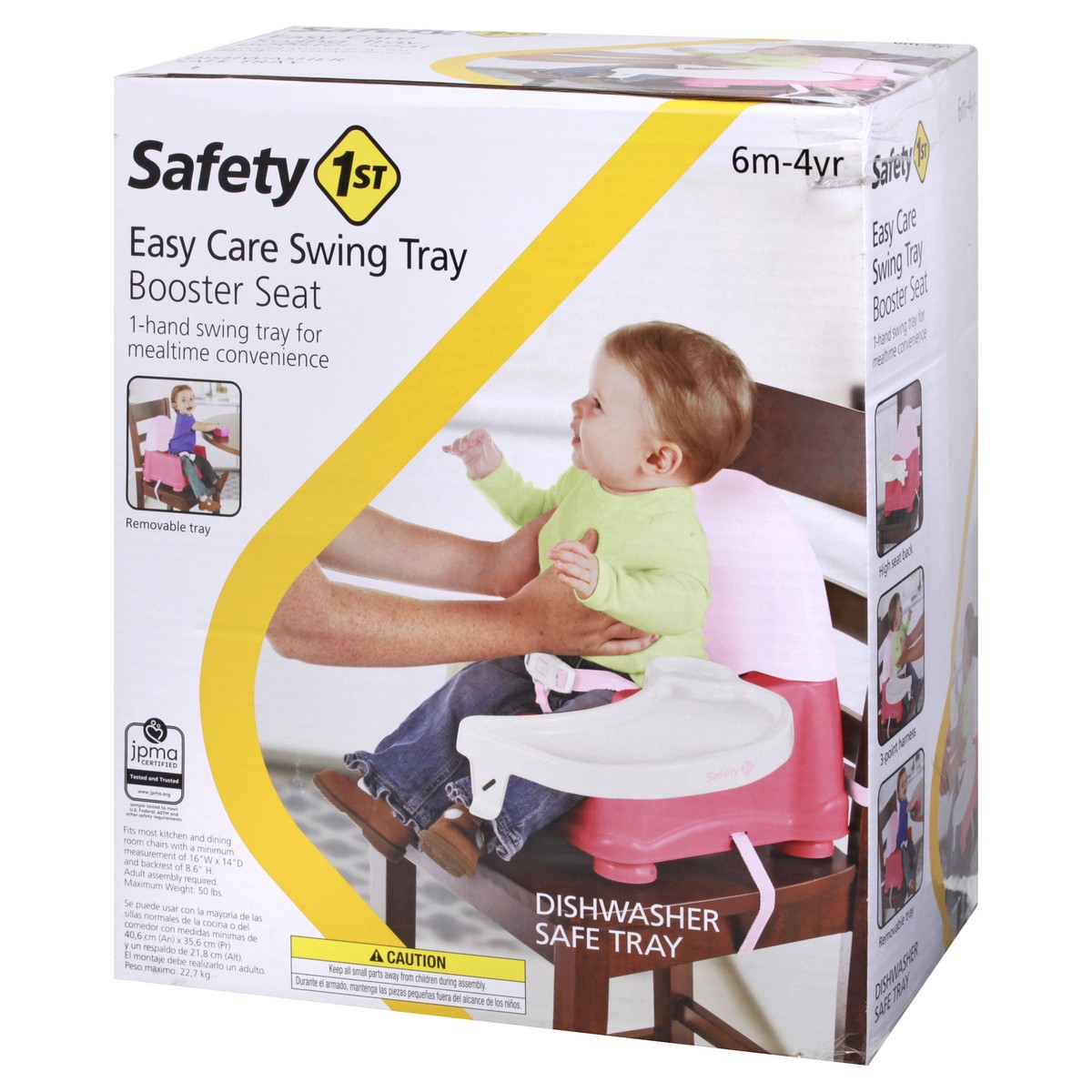slide 7 of 10, Safety 1st Coral Crush Easy Care Swing Tray Booster Seat 1 ea, 1 ea