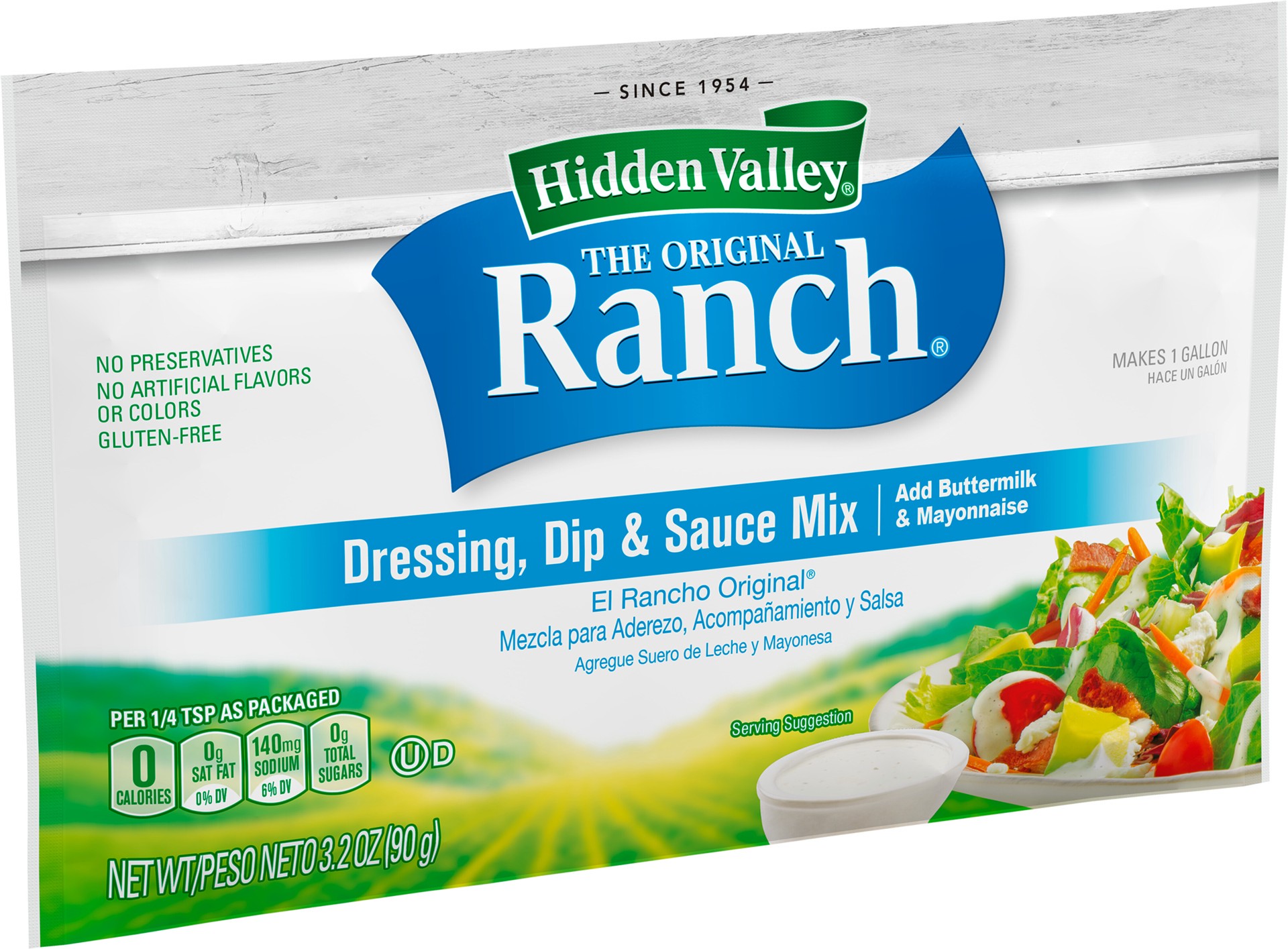 slide 2 of 5, Hidden Valley Original Ranch Dressing Dip and Sauce Mix, 3.2 Ounce Packet, 3.2 oz