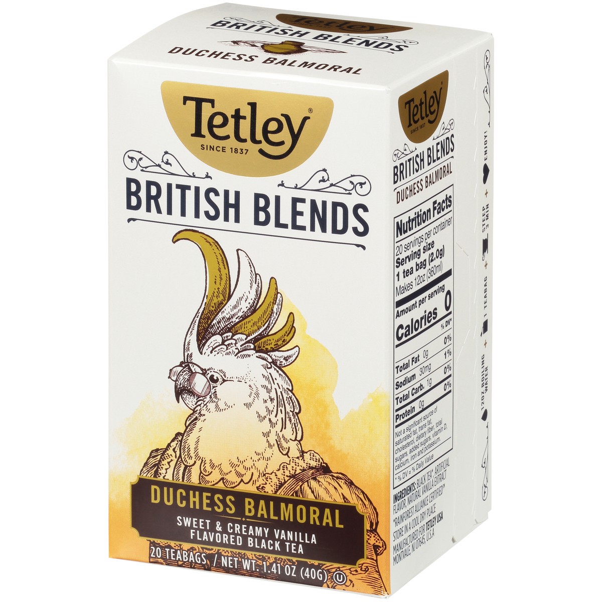 slide 9 of 9, Tetley British Blends Duchess Balmoral Vanilla Flavored Black Tea Tea Bags - 1.41 oz, 1.41 oz