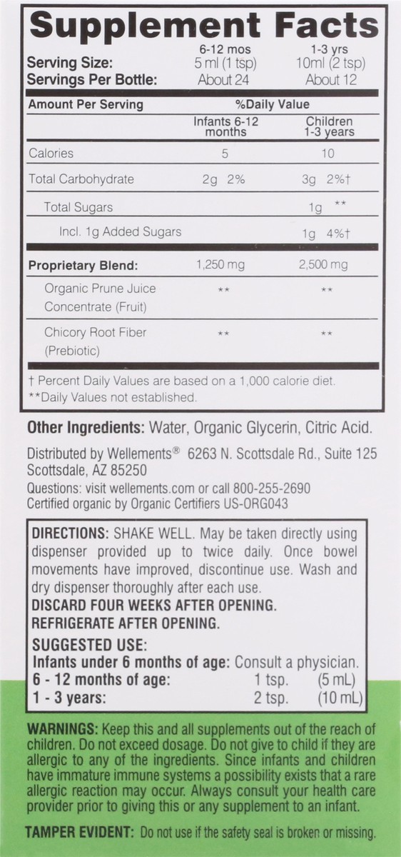 slide 7 of 13, Wellements Organic Constipation Support 4 fl oz, 4 fl oz