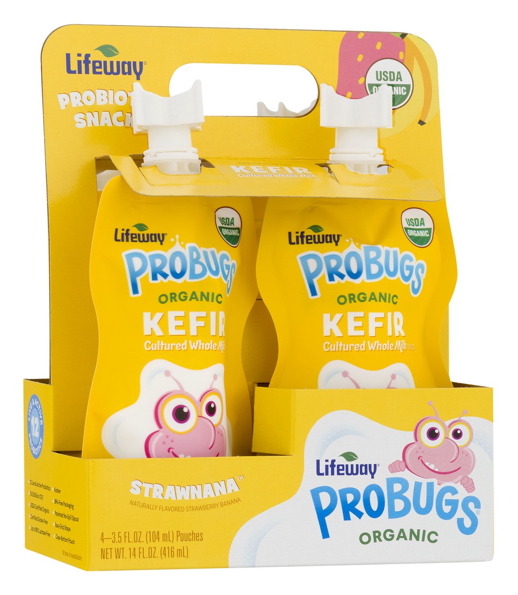 slide 2 of 11, Lifeway Probugs Strawnana Split, 4 ct; 3.5 fl oz