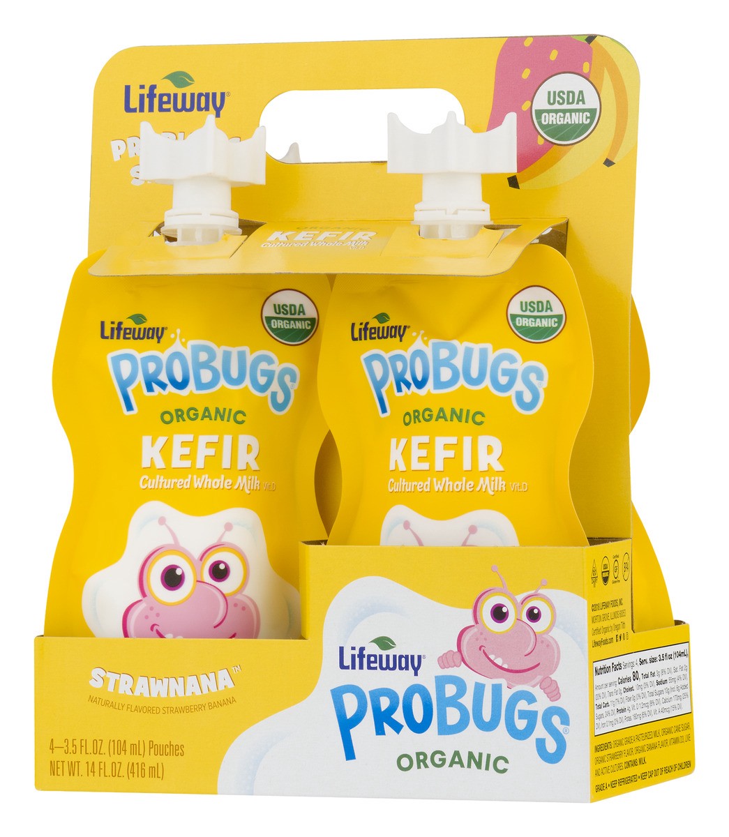 slide 3 of 11, Lifeway Probugs Strawnana Split, 4 ct; 3.5 fl oz