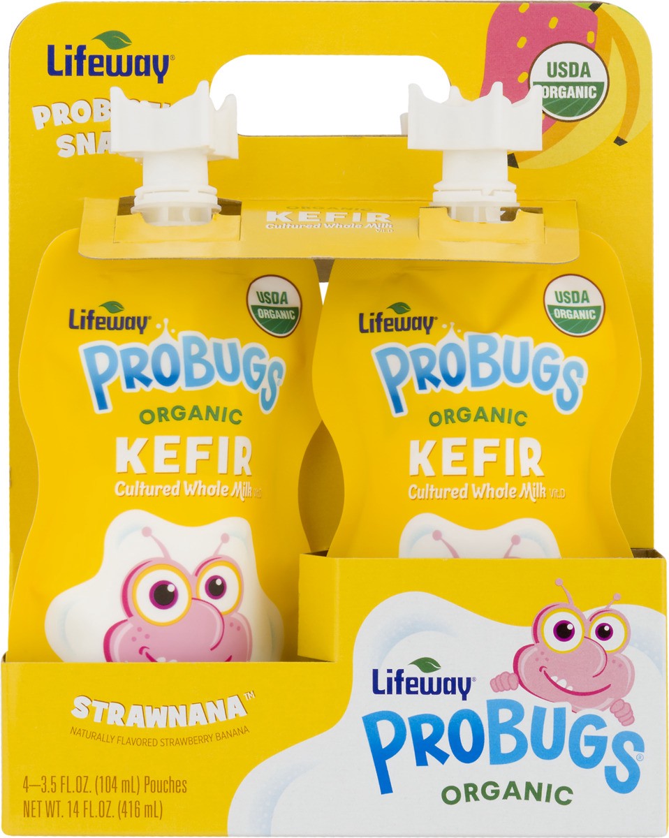 slide 11 of 11, Lifeway Probugs Strawnana Split, 4 ct; 3.5 fl oz