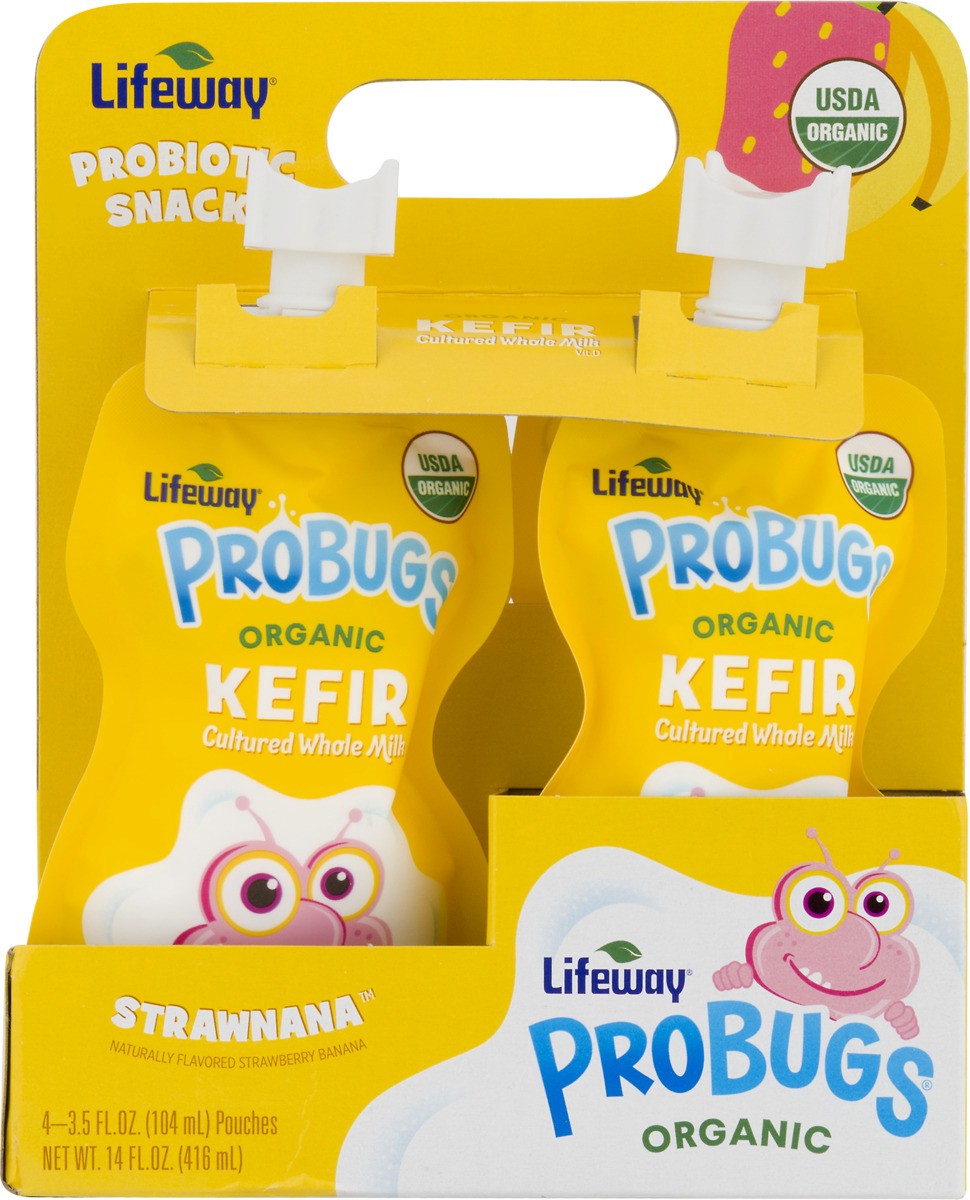 slide 6 of 11, Lifeway Probugs Strawnana Split, 4 ct; 3.5 fl oz