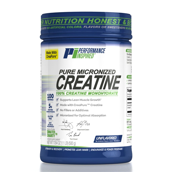 slide 1 of 1, Performance Inspired Pure Micronized Creatine Unflavored, 17.64 oz