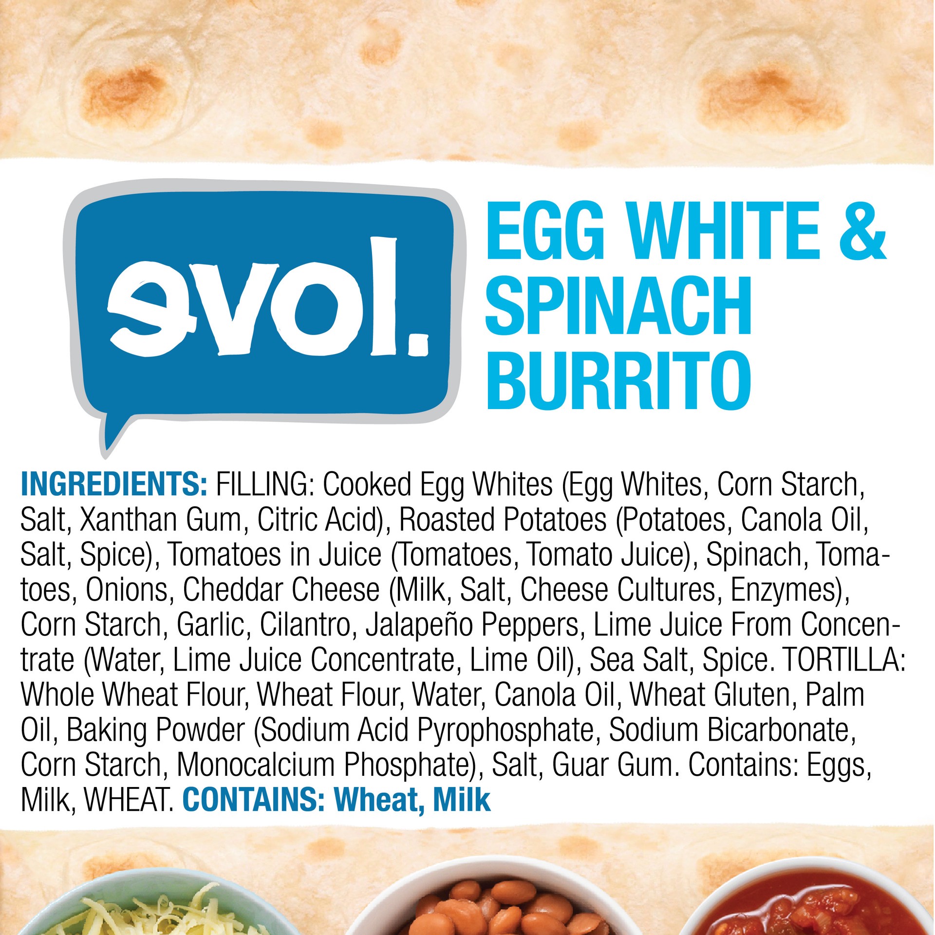 slide 2 of 5, EVOL Egg White & Spinach Burrito 5 oz, 5 oz