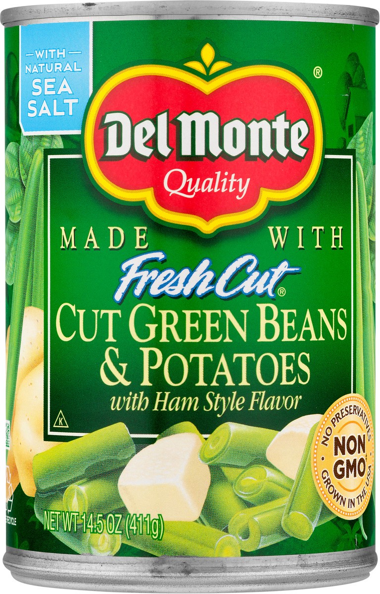 slide 12 of 12, Del Monte Fresh Cut with Ham Style Flavor Cut Green Beans & Potatoes 14.5 oz, 14.5 oz