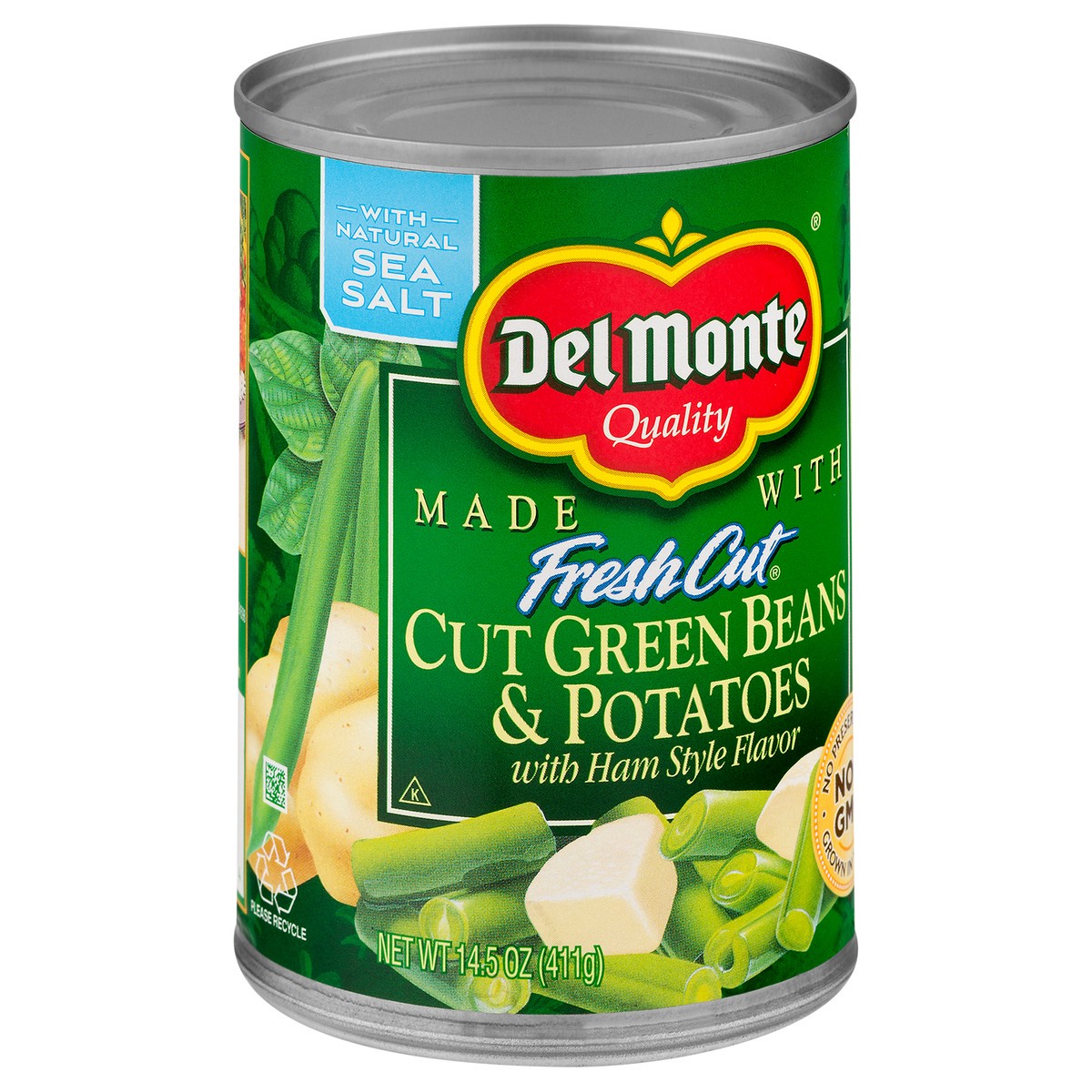 slide 4 of 12, Del Monte Fresh Cut with Ham Style Flavor Cut Green Beans & Potatoes 14.5 oz, 14.5 oz