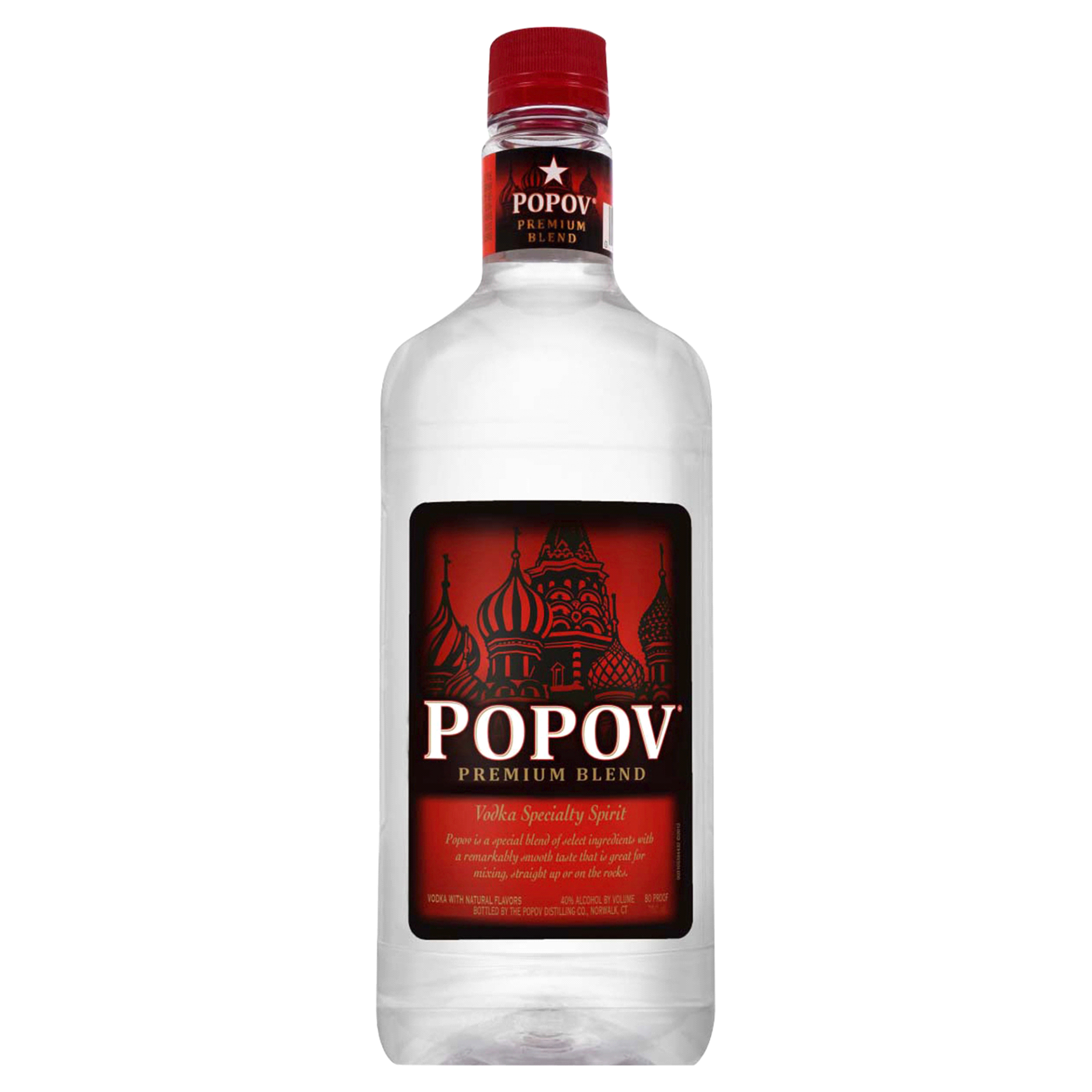 slide 1 of 3, Popov Vodka, 750 ml