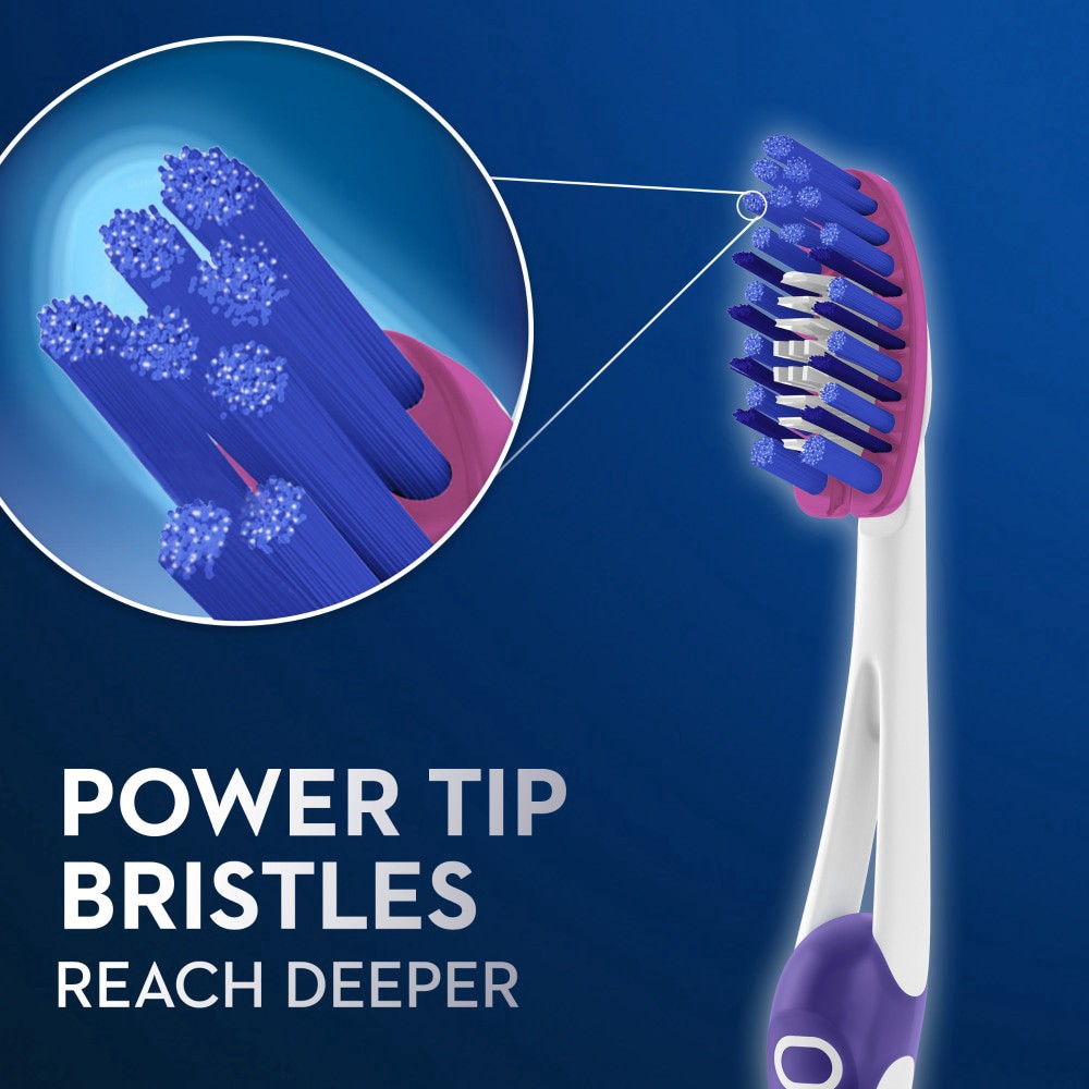 slide 5 of 6, Oral-B Pro Whitening Toothbrushes, Medium, 2 Count, 2 ct