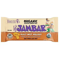 Jambar Malt Nut Melody Organic Energy Bar - 2.12 oz