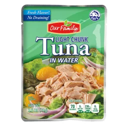 Our Family Chunk Light Tuna In Water Pouch