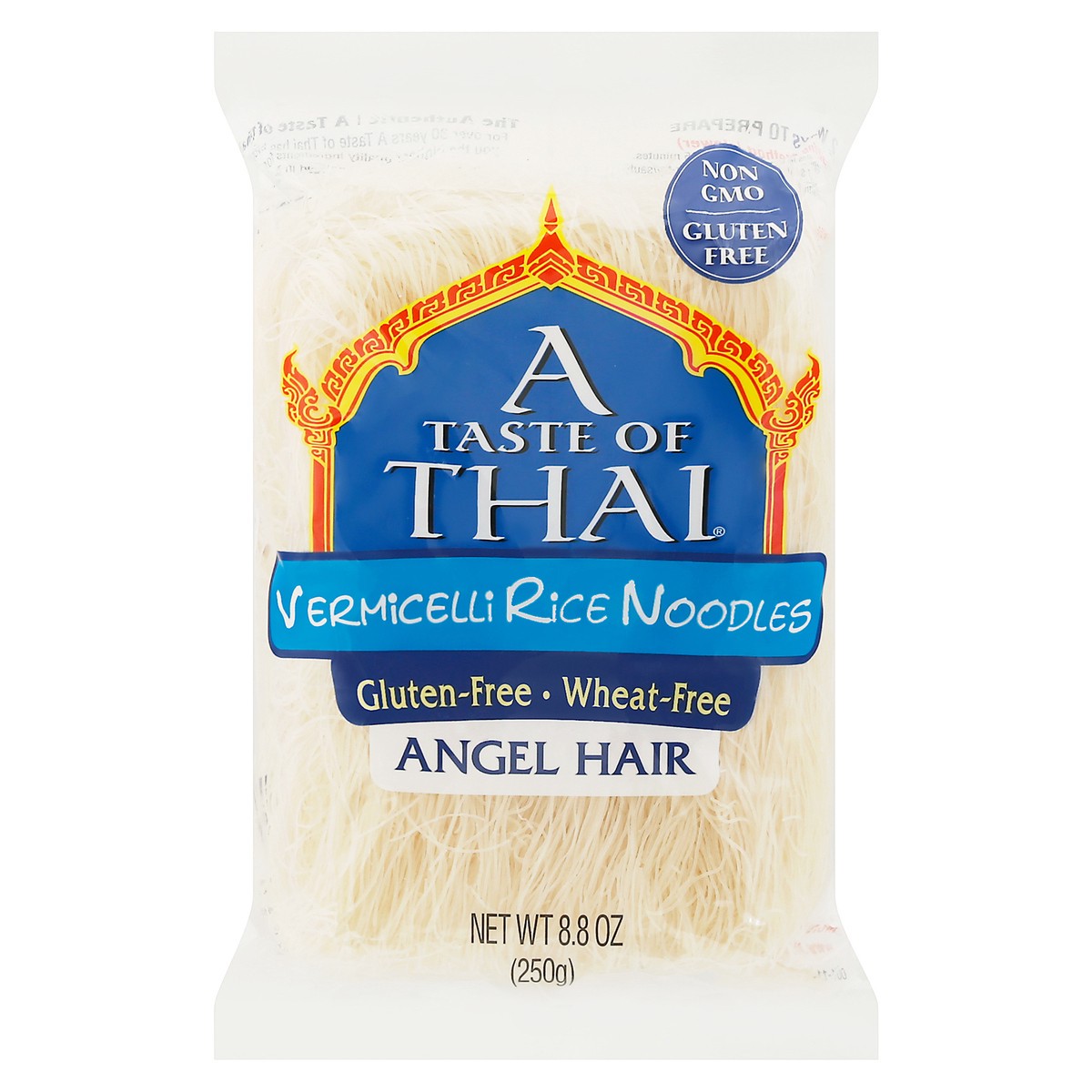 slide 1 of 9, A Taste of Thai Vermicelli Rice Noodles Gluten Free Angel Hair 8.8 oz, 8.8 oz