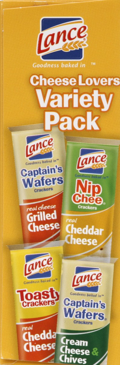 slide 2 of 4, Lance Cheese Lovers Variety Pack Sandwich Crackers, 10.75 oz