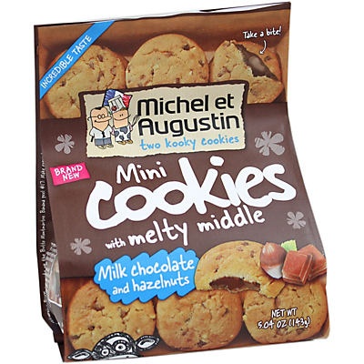 slide 1 of 1, Michel et Augustin Milk Chocolate Hazelnut Mini Cookies, 5 oz